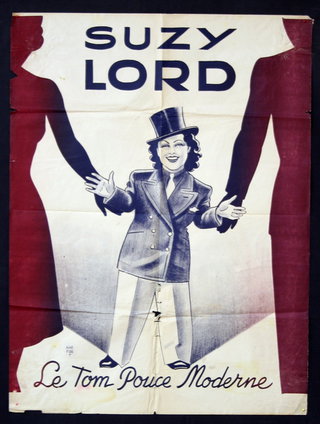 a poster of a woman in a top hat