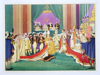 a painting of a royal wedding