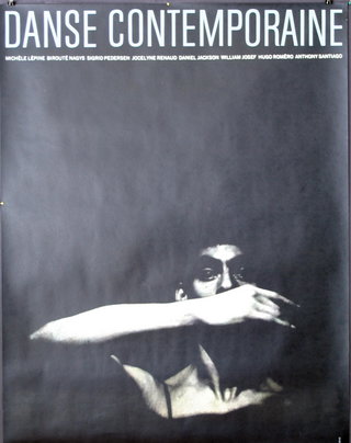 a poster of a man with his hand over his face