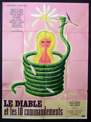 a poster of a woman in a snake