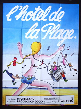 a poster of a woman running on a beach