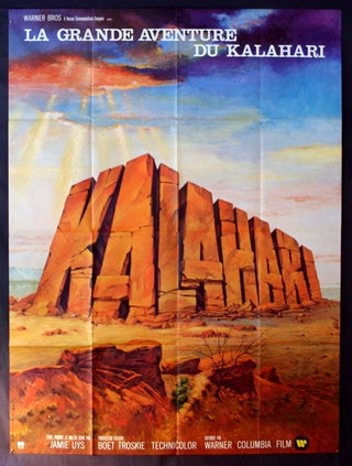 a poster of a rock formation