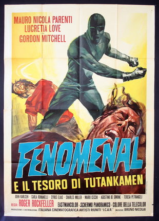 a movie poster with a man fighting