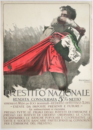 a poster of a man holding a red cape