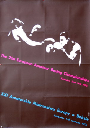 a poster of a boxing match
