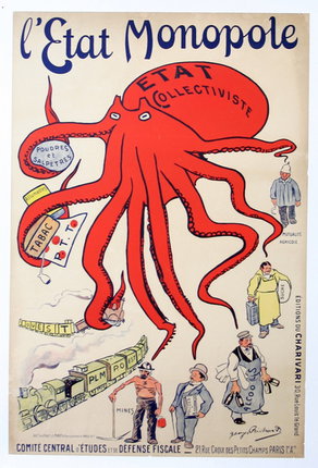 a poster with an octopus