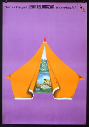 a poster of a tent