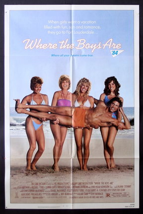 a poster of a group of women on a beach