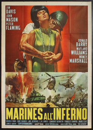 a movie poster of a soldier kissing a woman