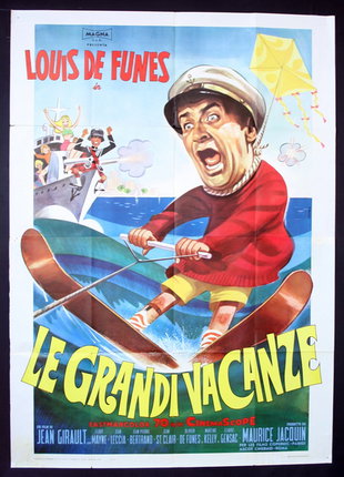 a movie poster of a man on water skis