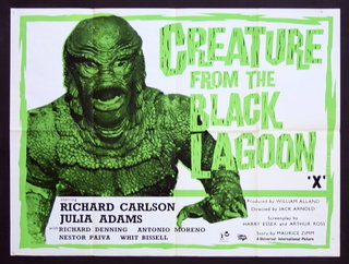 a movie poster with a creature