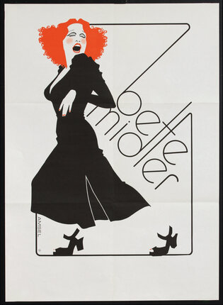 a poster of Bette Midler dancing
