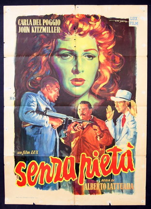 a movie poster with a woman and a man holding guns