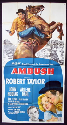 a movie poster of a man on a horse