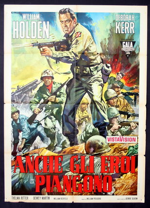 a movie poster of a soldier holding guns