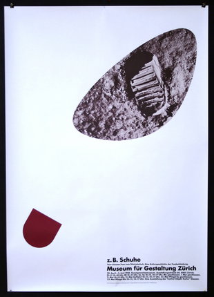 a poster with a imprint of a shoe
