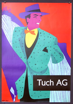 a poster of a man wearing a hat