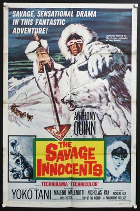 a movie poster with a man in a fur coat holding an ax