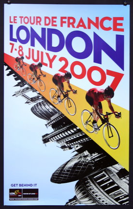 a poster of a bicycle race