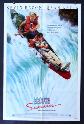 a movie poster of a man in a kayak