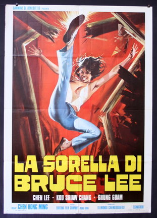 a movie poster of a man falling off a window