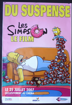 a poster of a cartoon character sleeping on a couch