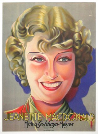 a poster of a woman smiling
