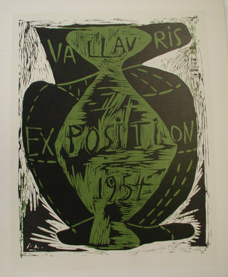 a green and black art print