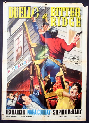 a movie poster of a man falling from a ladder