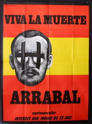 a poster with a man with a black eye patch on his face