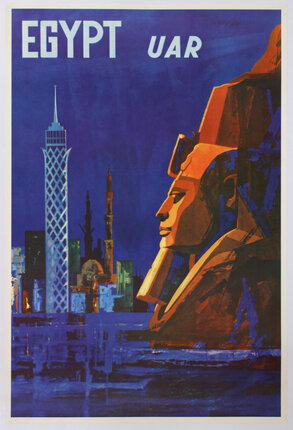 illustrated poster of landmarks in egypt