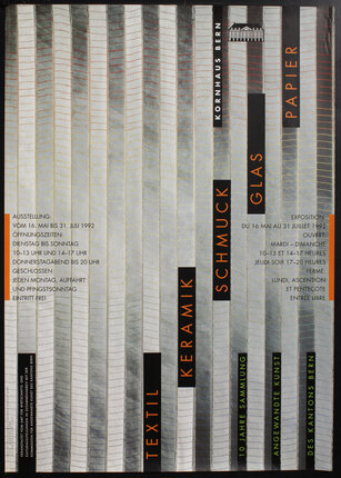 a poster with stripes