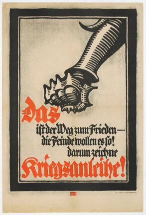 a poster with an armoured hand in a fist