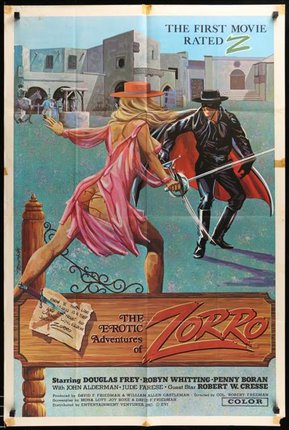 a movie poster of a woman and a man fighting with swords
