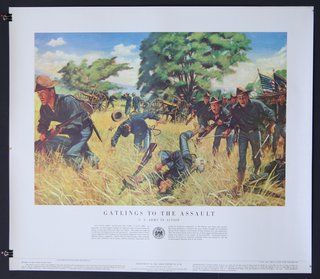 a poster of soldiers fighting in a field