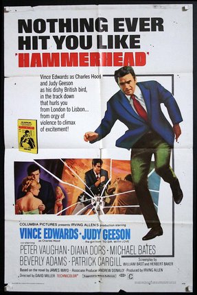 a movie poster with a man running