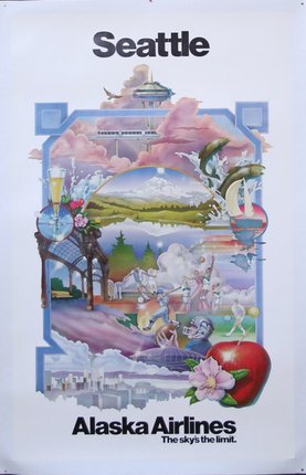 a poster with a variety of images
