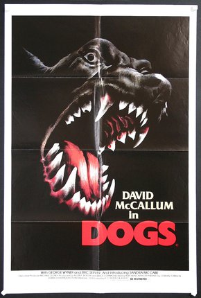 a movie poster of a dog with a dog's mouth open