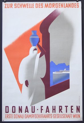 a poster of a woman carrying a jug