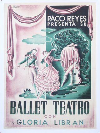 a poster of a ballet theater