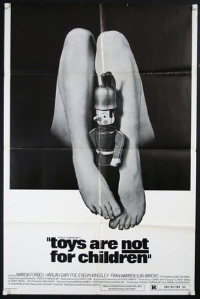 a poster of a child with a robot on his leg