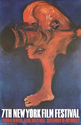 a painting of a person's head with a telescope