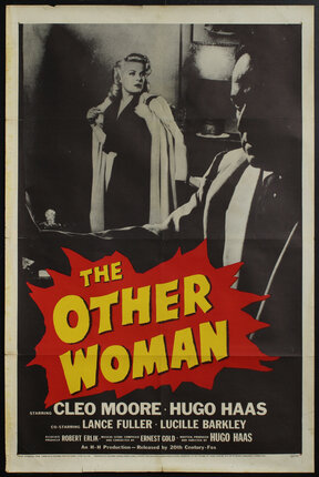 a film noir movie poster of a man and woman wearing a coat