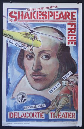 a poster of a man with a helicopter