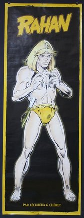 a poster of a man in a yellow garment