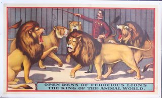 a poster of a lion show