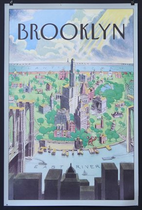 a poster of a city