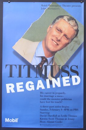 a poster with a man in a suit