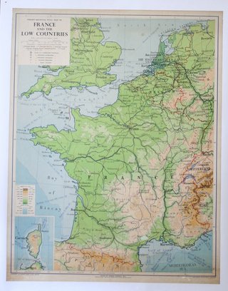 a map of france with roads and rivers