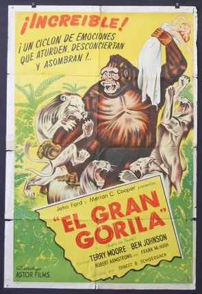 a movie poster of a monkey and a lion